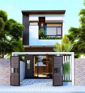 Mẫu thiết kế nhà phố 2 tầng hiện đại 4x17.5m