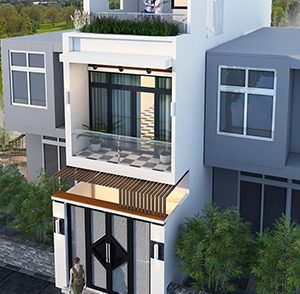 mẫu nhà phố 3 tầng mặt tiền 4m