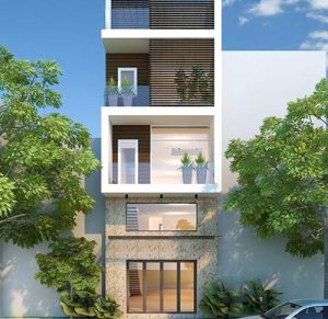 nhà phố 4 tầng có lửng mặt tiền 4m