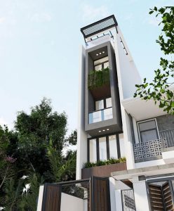 Mẫu nhà 35m2 3.5 tầng có tầng lửng
