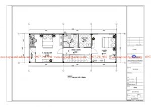 Bản vẽ nhà phố 3.5 tầng 60m2