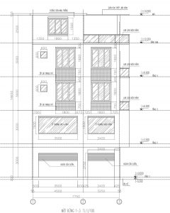 bản vẽ nhà 4.5 tầng 2 mặt tiền 47m2