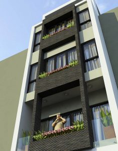 bản vẽ nhà 4.5 tầng mặt tiền 4.5m