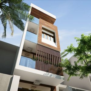 bản vẽ thiết kế nhà phố 50m2 3.5 tầng 4x12.5m