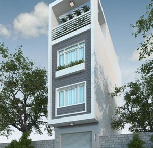 thiết kế nhà phố 3.5 tầng 31m2