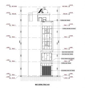 bản vẽ nhà phố 75m2 mặt tiền 3.2m