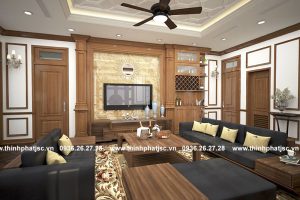 thiết kế nội thất phòng SHC biệt thự mái thái