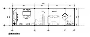 bản vẽ nhà phố mặt tiền 4.5m