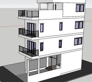 bản vẽ nhà 3 tầng 1 tum 46m2