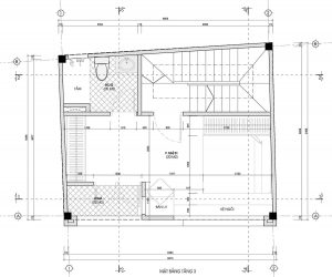 bản vẽ thiết kế nhà 35m2 4 tầng 1 tum