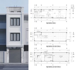 bản vẽ thiết kế nhà 36m2 đẹp