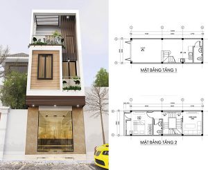 mẫu thiết kế nhà 35m2 3.5x10m