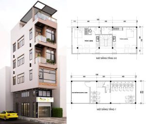 bản vẽ thiết kế nhà trọ 48m2