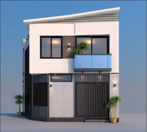 thiết kế nhà 30m2 2 tầng 2 phòng ngủ