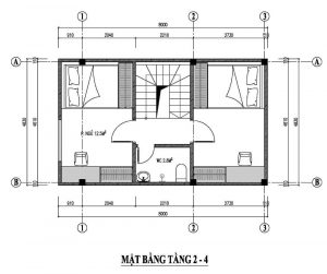 bản vẽ thiết kế nhà 35m2 làm nhà trọ cho thuê (1)