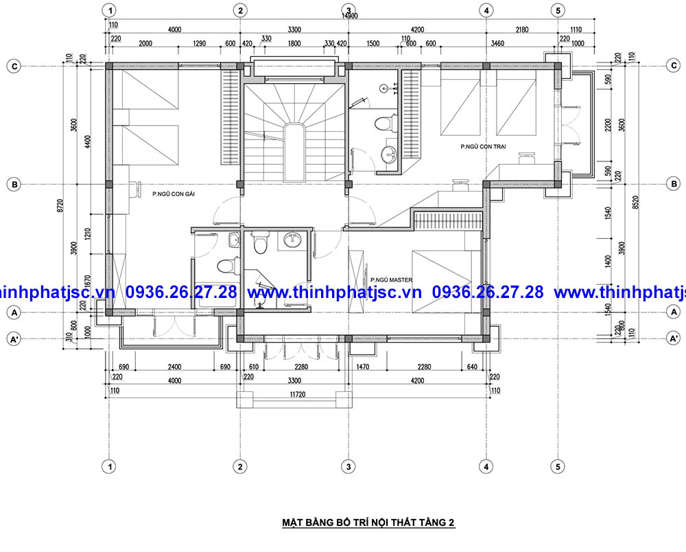 thiết kế biệt thự hiện đại 3 tầng
