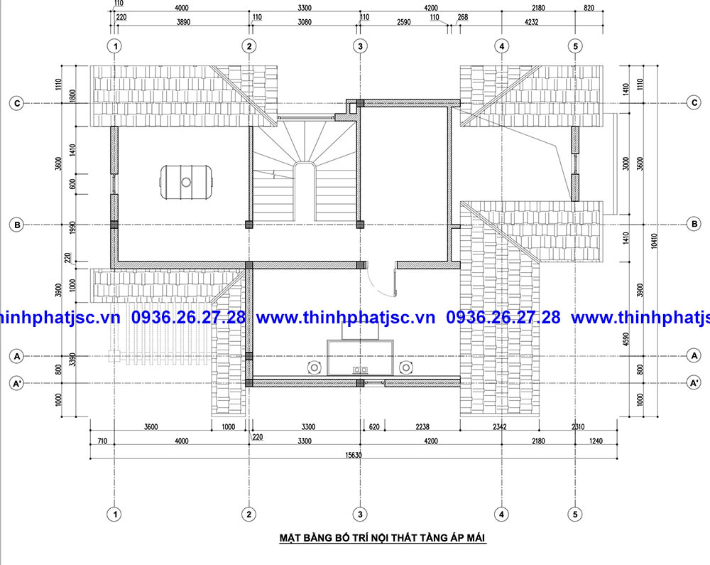 thiết kế biệt thự hiện đại 3 tầng