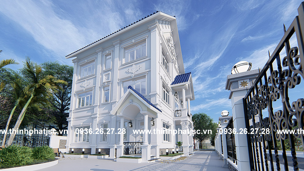 thiết kế biệt thự 3 tầng 150m2