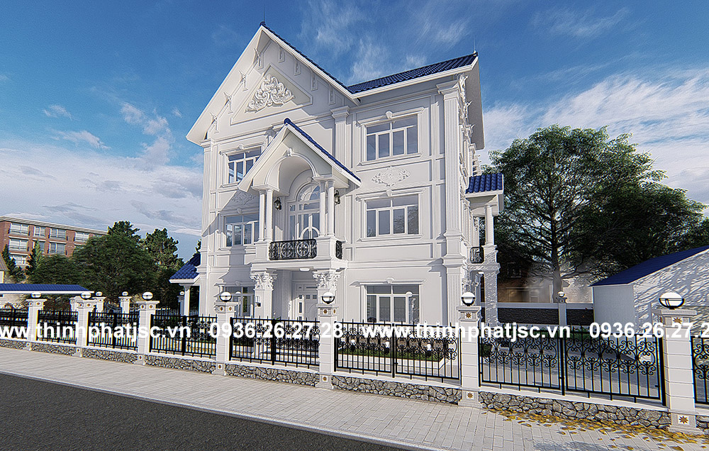 thiết kế biệt thự 3 tầng 150m2