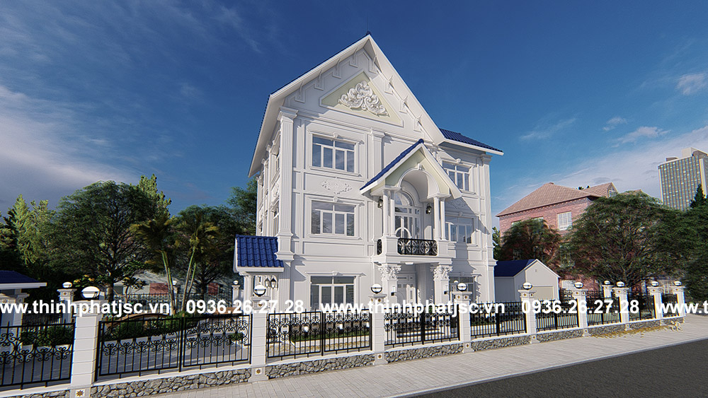 thiết kế biệt thự 3 tầng 150m2