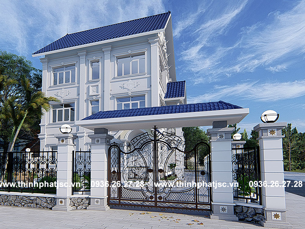 thiết kế biệt thự 3 tầng 150m2