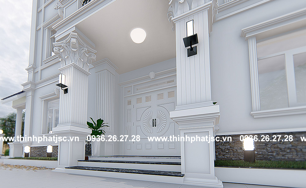 thiết kế biệt thự 3 tầng 150m2
