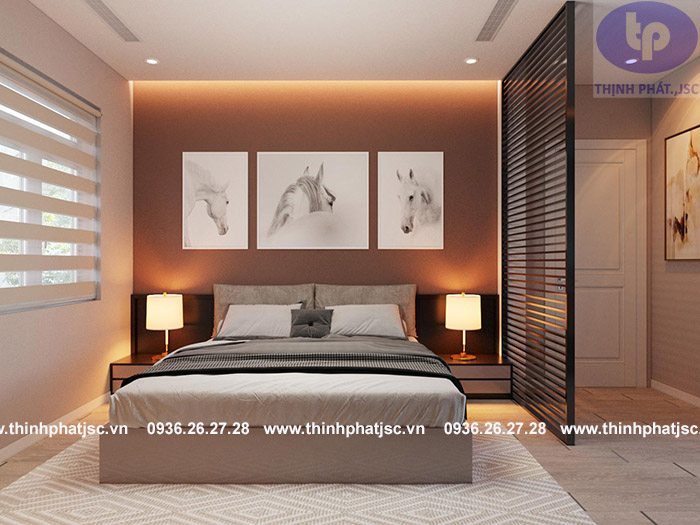 thiết kế nội thất phòng ngủ biệt thự