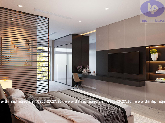 thiết kế nội thất phòng ngủ biệt thự