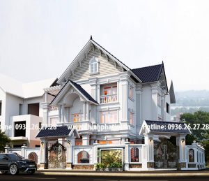 thiết kế biệt thự hiện đại 3 tầng