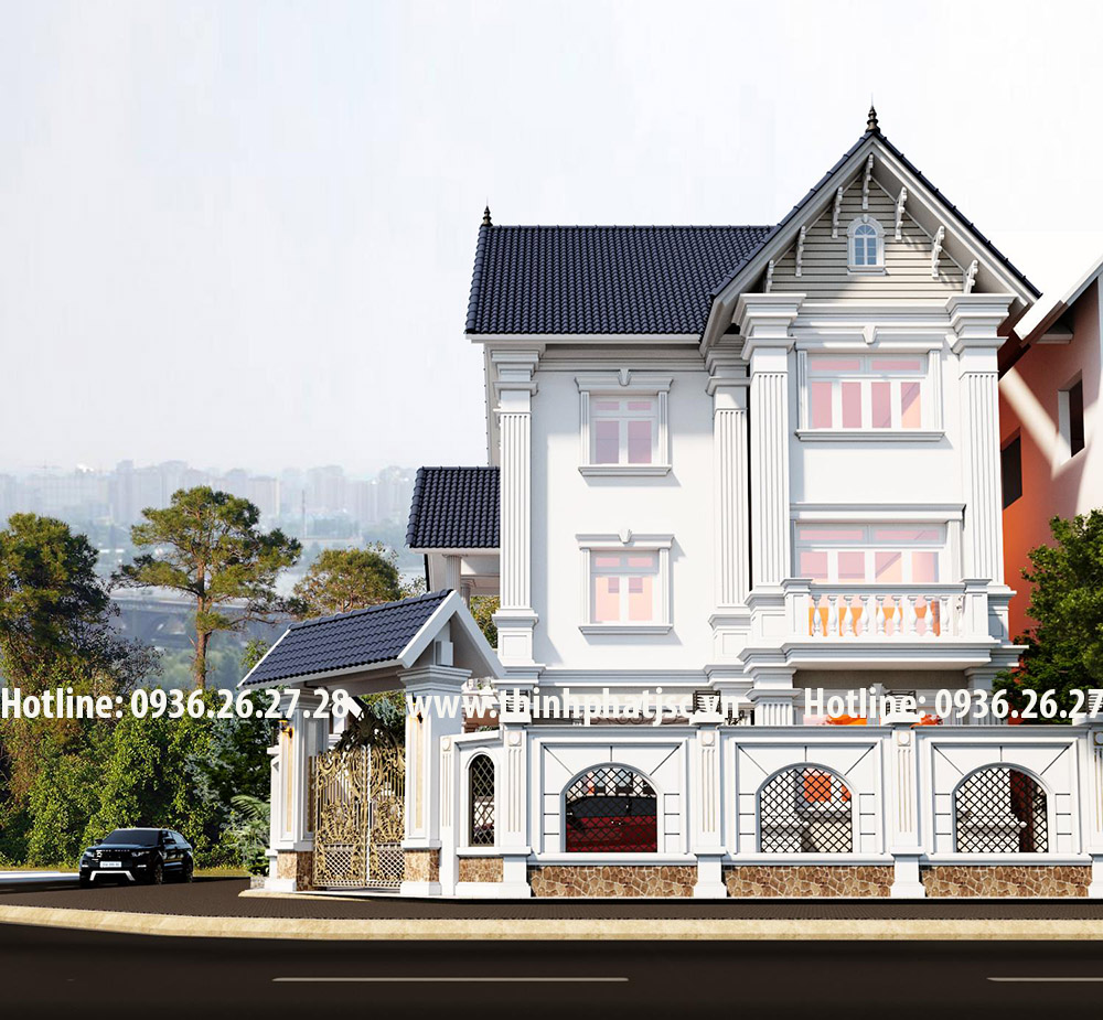thiết kế biệt thự hiện đại 3 tầng