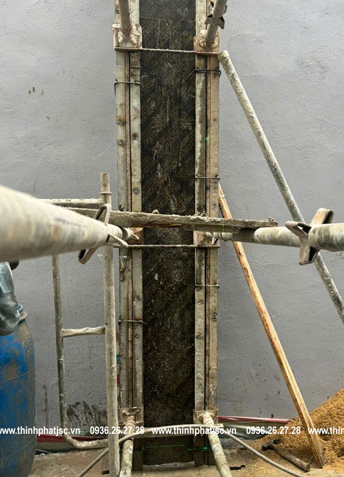 hình ảnh thi công phần thô mái tầng 3 công trình Miếu Đầm